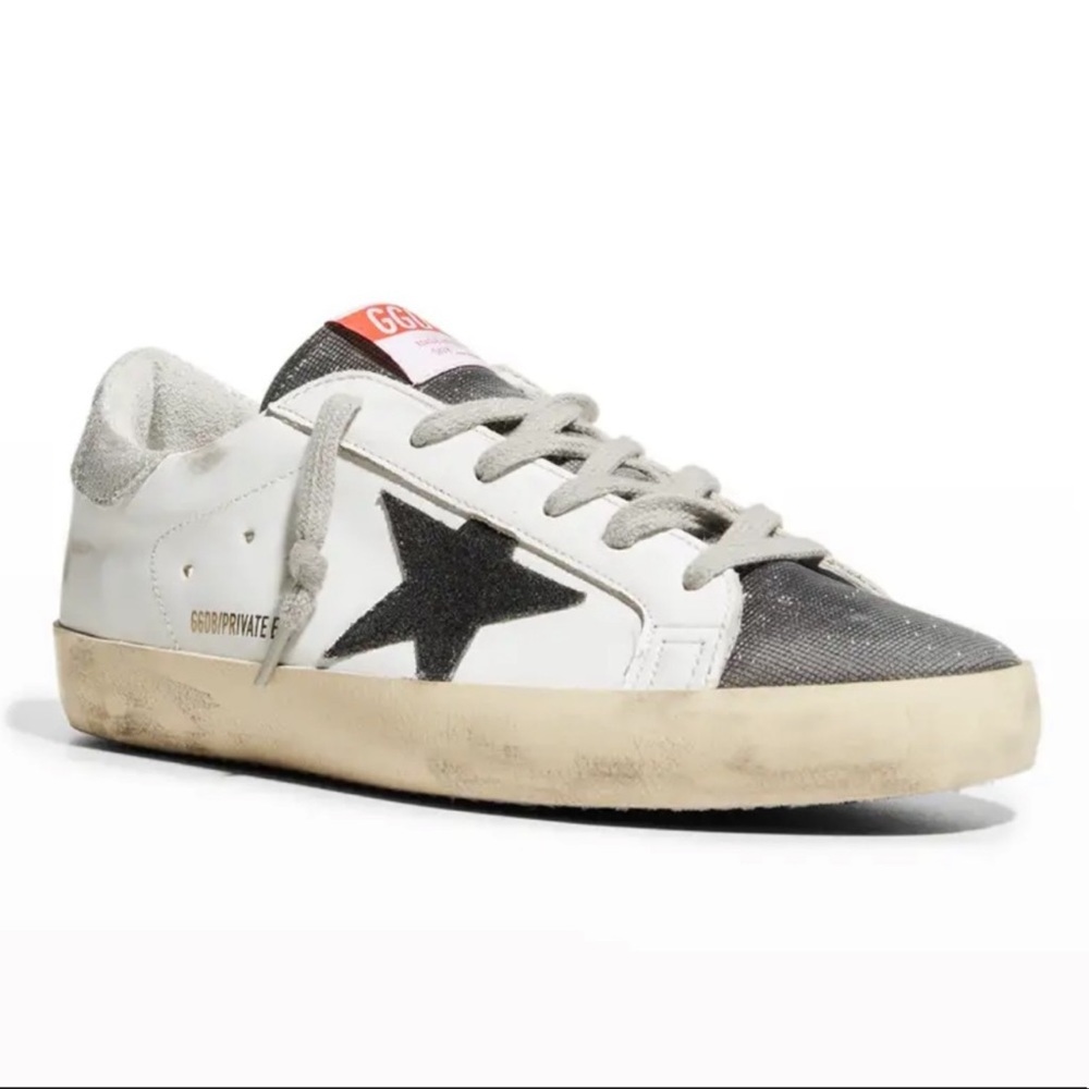 Golden Goose Superstar Mixed Media Checkered Low-Top Sneakers - Picture 2 of 12